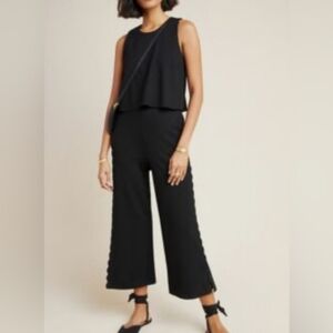 Anthropologie Black The Essential Jumpsuit, Sz 0P